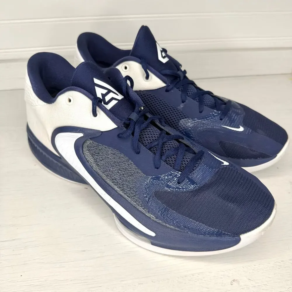 Nike Zoom Freak 4 TB Midnight Navy White Basketball Shoes Men's Size 14 No Box